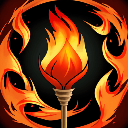 AI generated: flame of fire, cartoon, art , high quality, drawn
