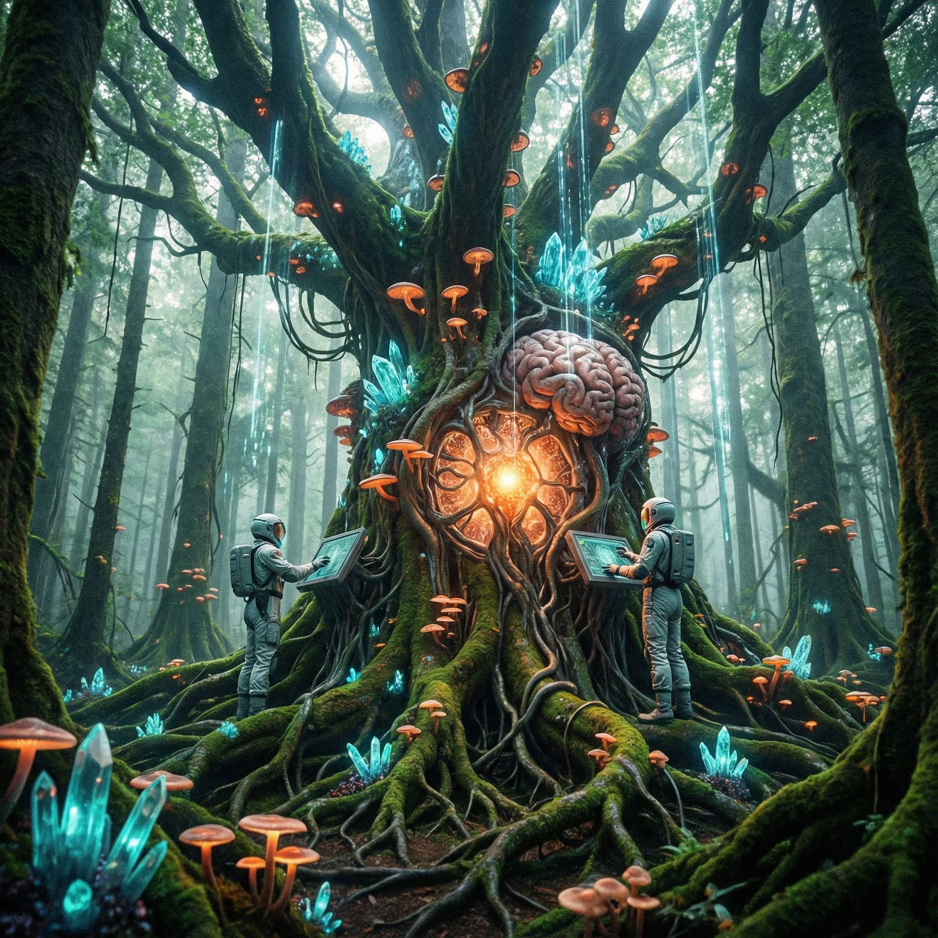 AI generated: Supercomputador vivo