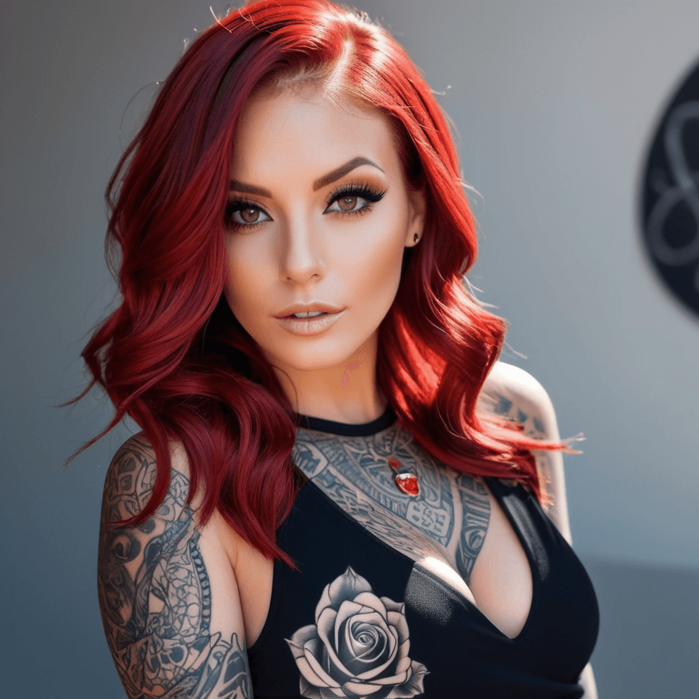 AI generated: tattoo woman, ultra realistic, high quality, 8k