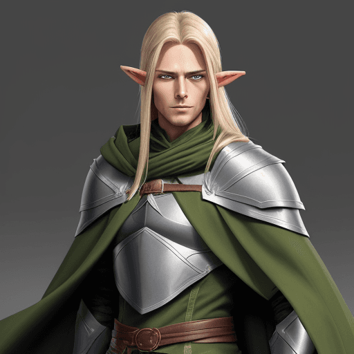 AI generated: he has a slim and agile build. His long, dark blonde, straight hair is usually tied in a ponytail. H...