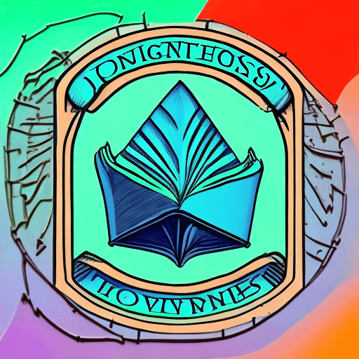 AI generated: Generate a logo for telegram channel about english. It is called “Journey Through Words”. Use indigo...