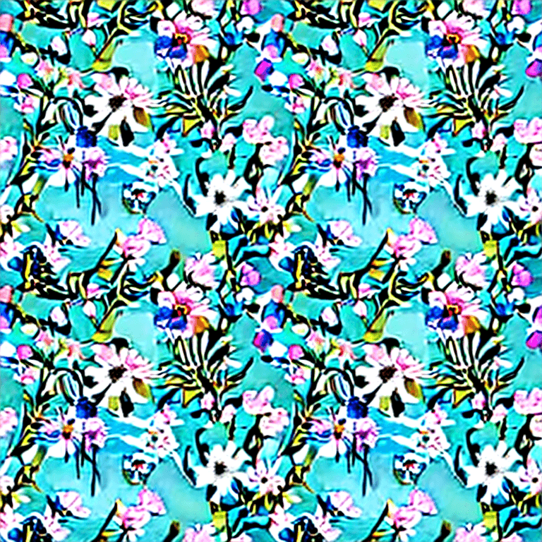 AI generated: create a seamless floral repeat pattern, isolated watercolor of bundle of wild flowers on white back...