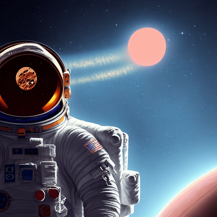 AI generated: portrait of an astronaut, bioluminescent details, intricate works of art, cinematic, hyperrealism, h...