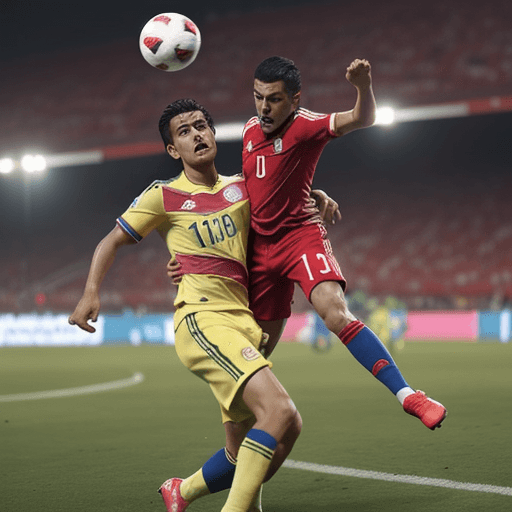 AI generated: Peru vs Colombia partido en la web movistar
