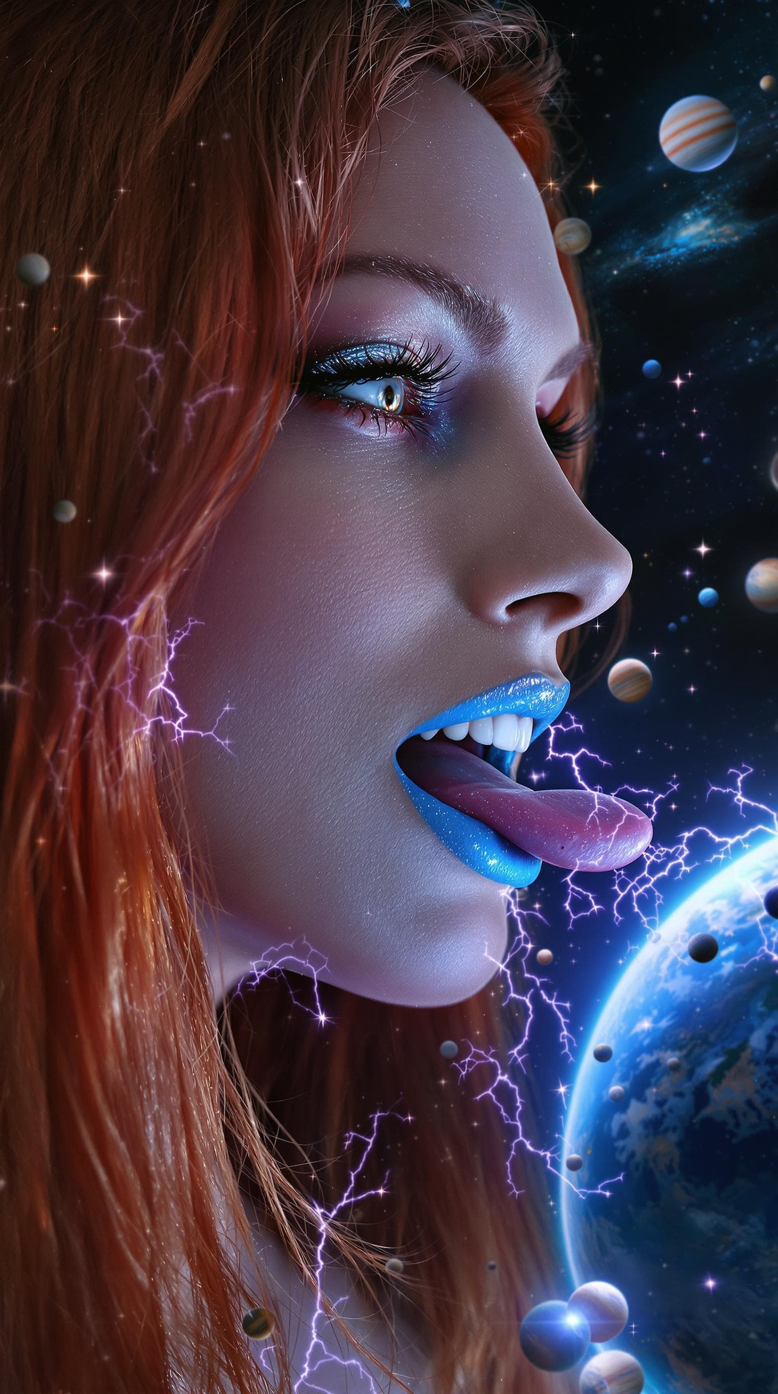 AI generated: 64K glossy photograph of sexy redheaded enormous giantess 18 year old Redheaded Laura Prepon, Donna ...