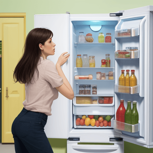 AI generated: A woman goes to the fridge 