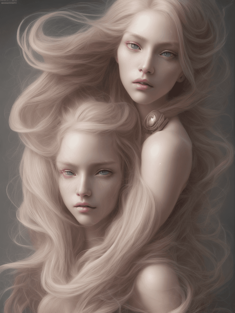 AI generated: the portrait of a long blonde hair beautiful girl, cinematic lighting, photorealistic, intricate, re...