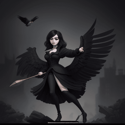 AI generated: create an animated image of merlina