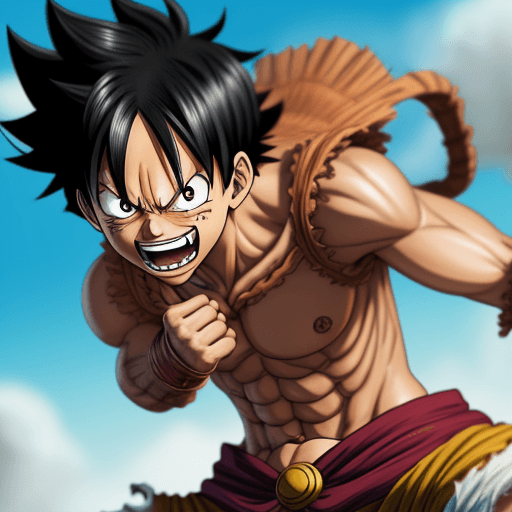 AI generated: luffy gear five 



