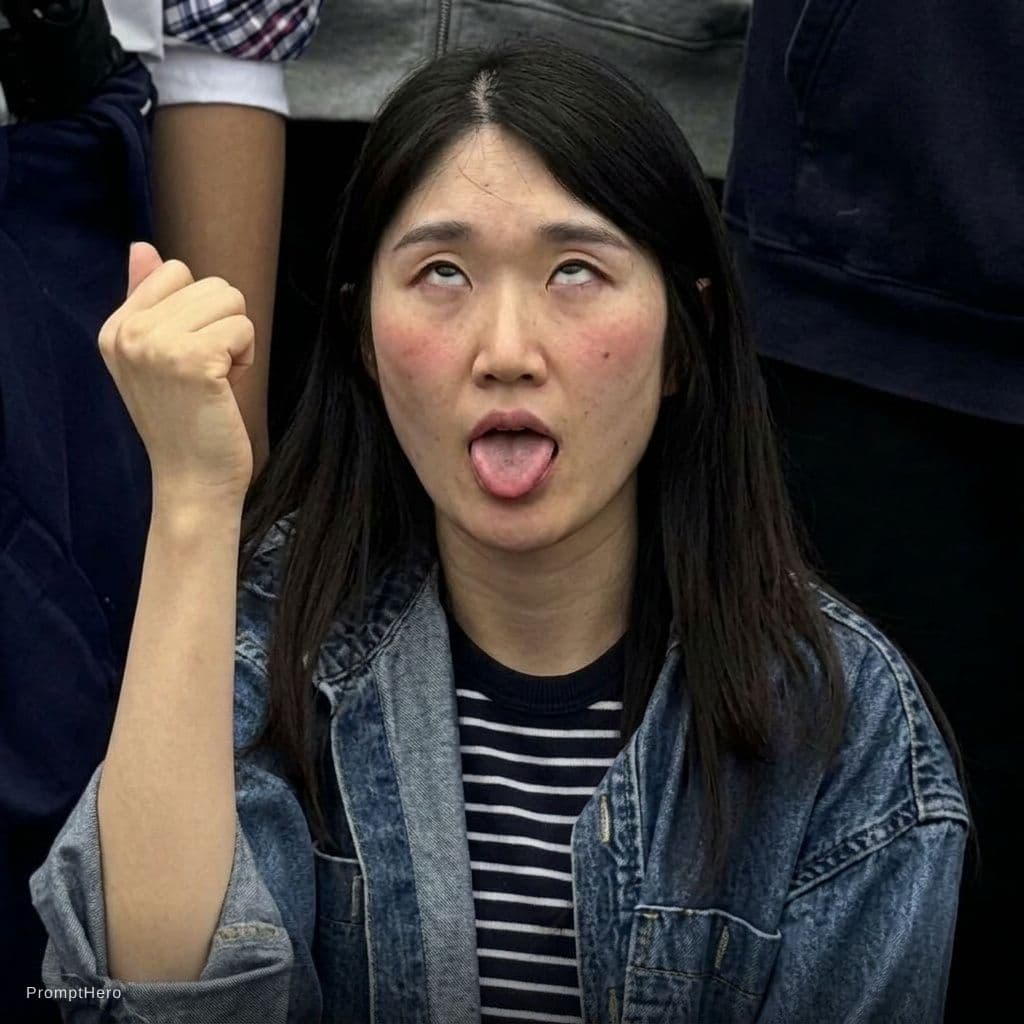 AI generated: ahegao face