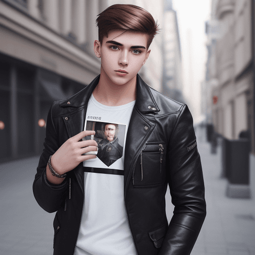 AI generated: superior photo оф instagram boy, jacket luxury, nice
