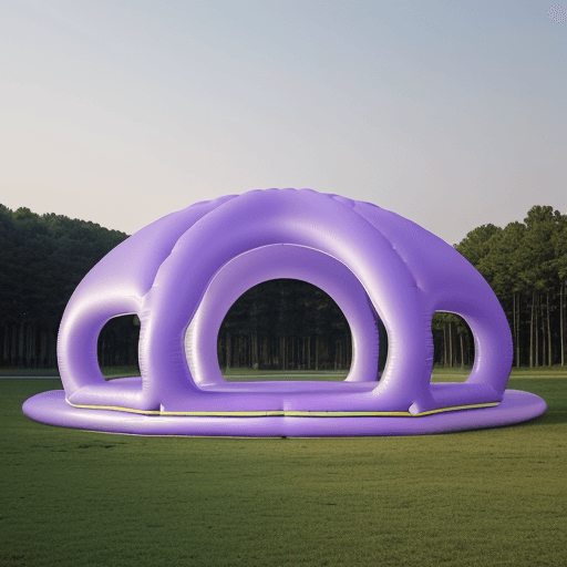 AI generated: high resolution, 8k, inflatable pavillion architecture concept, trendy, modern, futuristic, open fie...