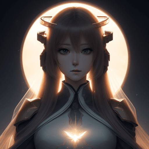 AI generated: anime female lead, brilliant light and shadow, halo,  magnificent scene, exquisite clothes, ultra fi...