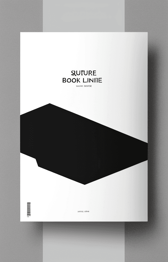 AI generated: book  cover design, White squre line design, plain, black, 2k, 4k, 8k