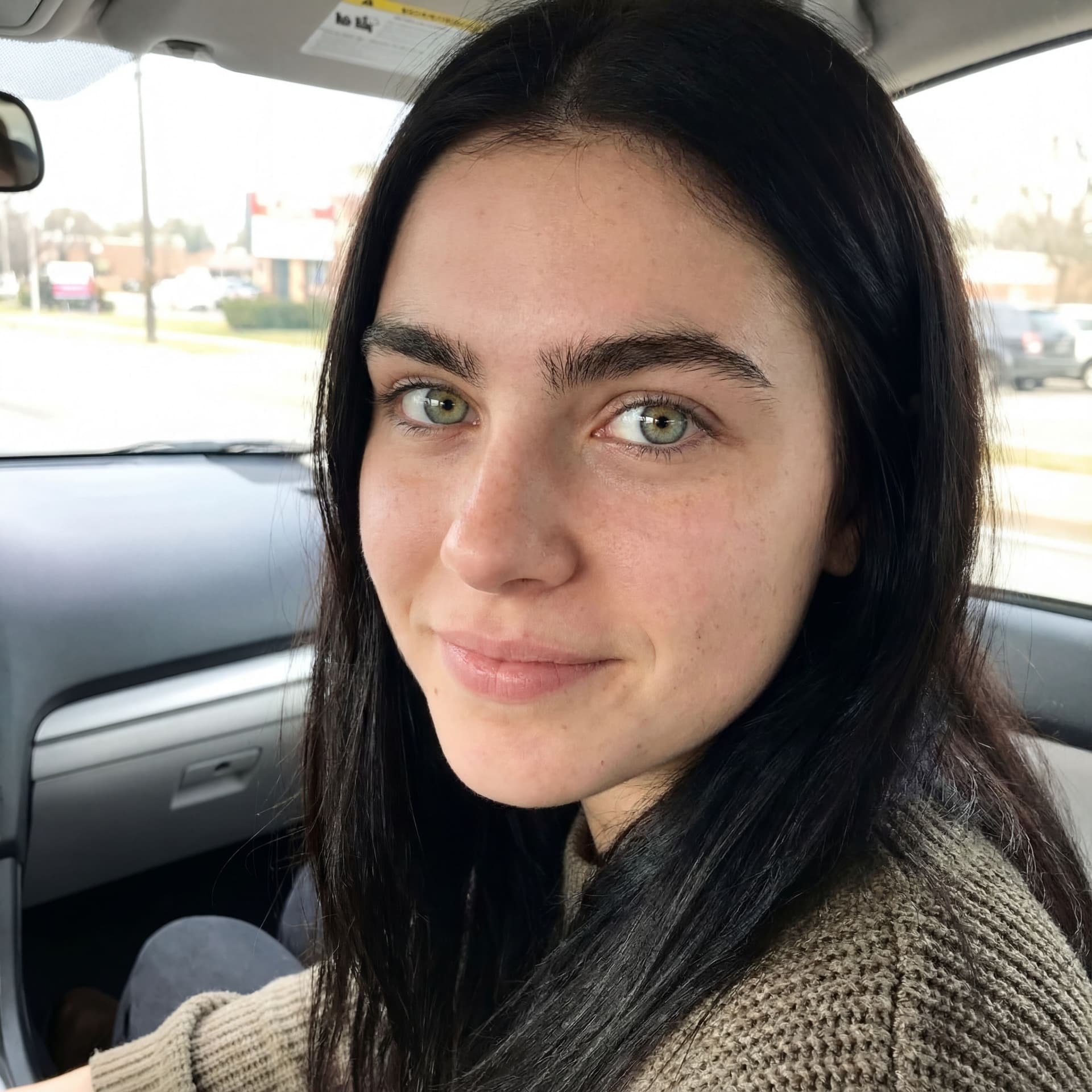 AI generated: I believe a 19-year-old girl, attractive, beautiful, white skin color, long black hair, light green ...