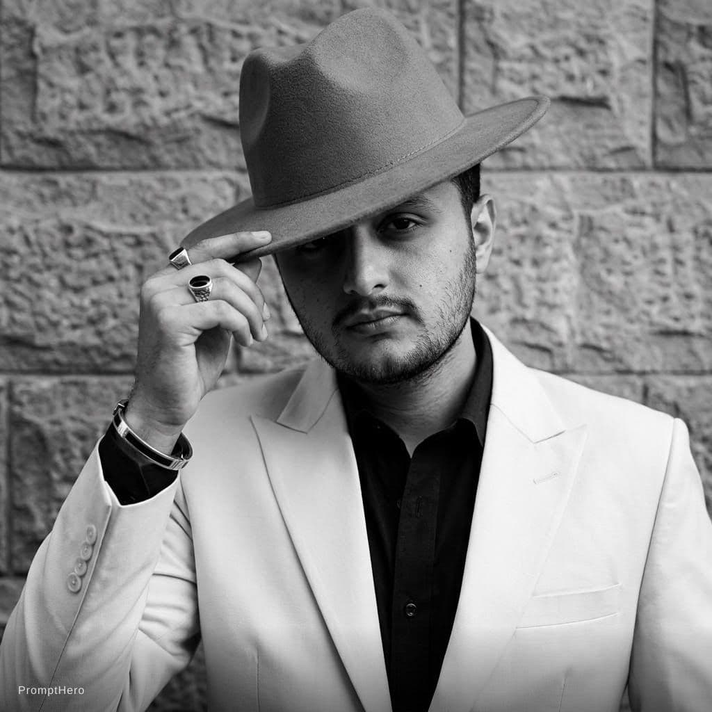 AI generated: Ultra-realistic 8K black-and-white

cinematic editorial portrait of a distinguished man in his lat...