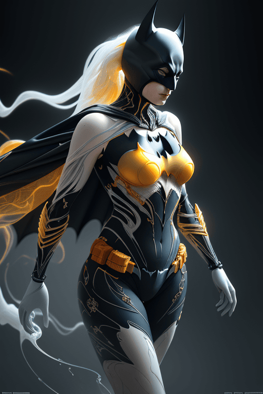 AI generated: ranslucent women in biomechanical body, liquid cooling, intricate circuits, beautiful stempunk batma...