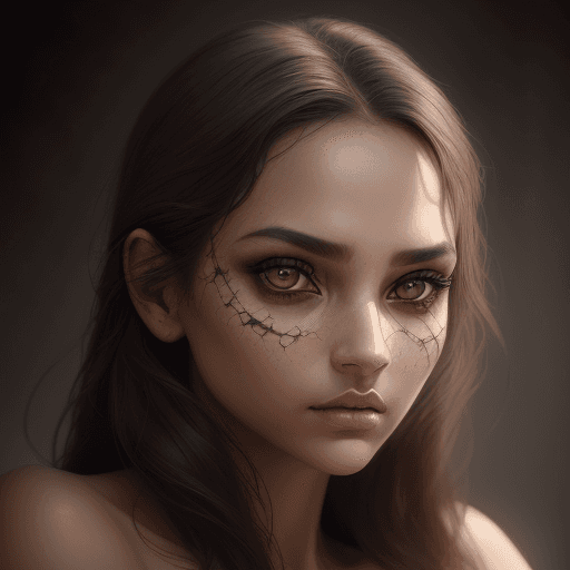 AI generated:  Create a mesmerizing hyperrealistic photo of a woman that captivates with her enigmatic allure. Emp...