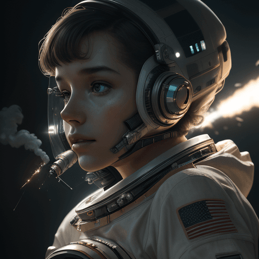 AI generated: , Astronaut wearing pearl green, beautiful body and face,very breathtaking beautiful image, cinemati...