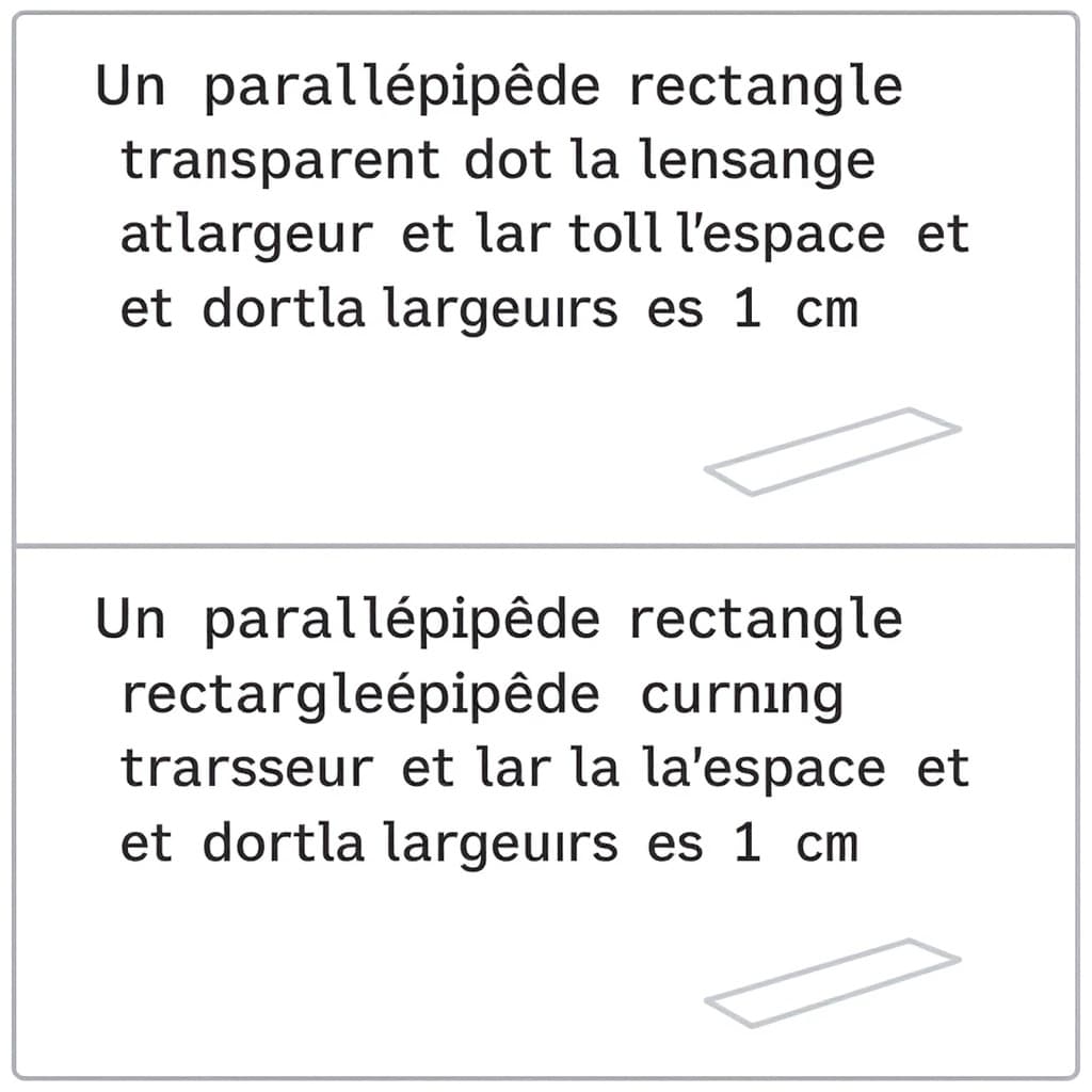 AI generated: Un parallépipède rectangle transparent dont la longueur et la largeur occupent tout l’espace et dont...