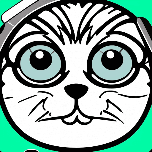 AI generated: adorable big-eyed cat with golf club, coloring page for kids, cartoon style, low detail, thick lines...