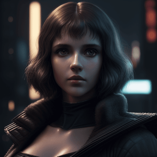 AI generated: blade runner blues, octane render, photorealistic 9, natural skin color 8, realistic 6, accurate det...
