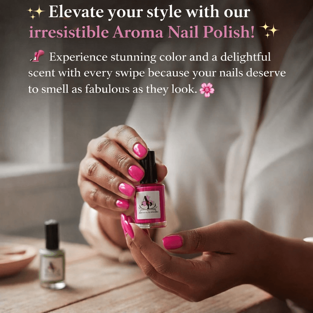AI generated: ✨ Elevate your style with our irresistible Aroma Nail Polish! ✨ Experience stunning color and a deli...