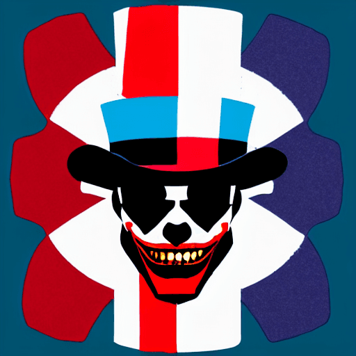 AI generated: A man in a top hat holding a gun, trending on Artstation, digital art, obama as the joker, avatar im...
