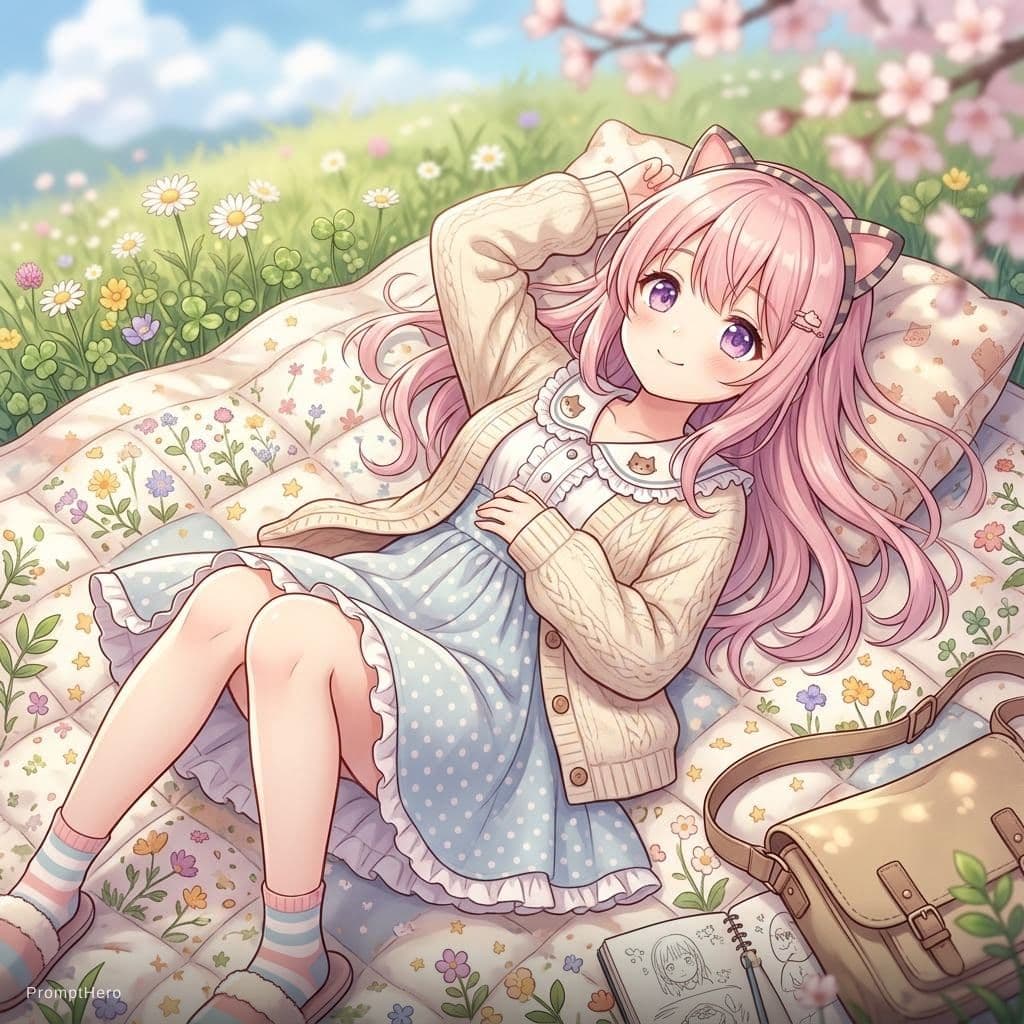 AI generated: adorable, Girl, Cute, kawaii, cute moe anime character portrait, adorable, featured on pixiv, kawaii...