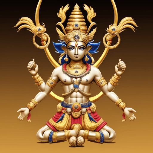 AI generated:  Rama is a major deity in  one of the most popular avatars, bow worrier and Hindu god Maruti
, golde...