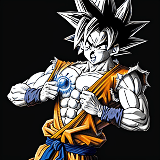 AI generated: Goku using a ki blast on krillen piercing his chest.