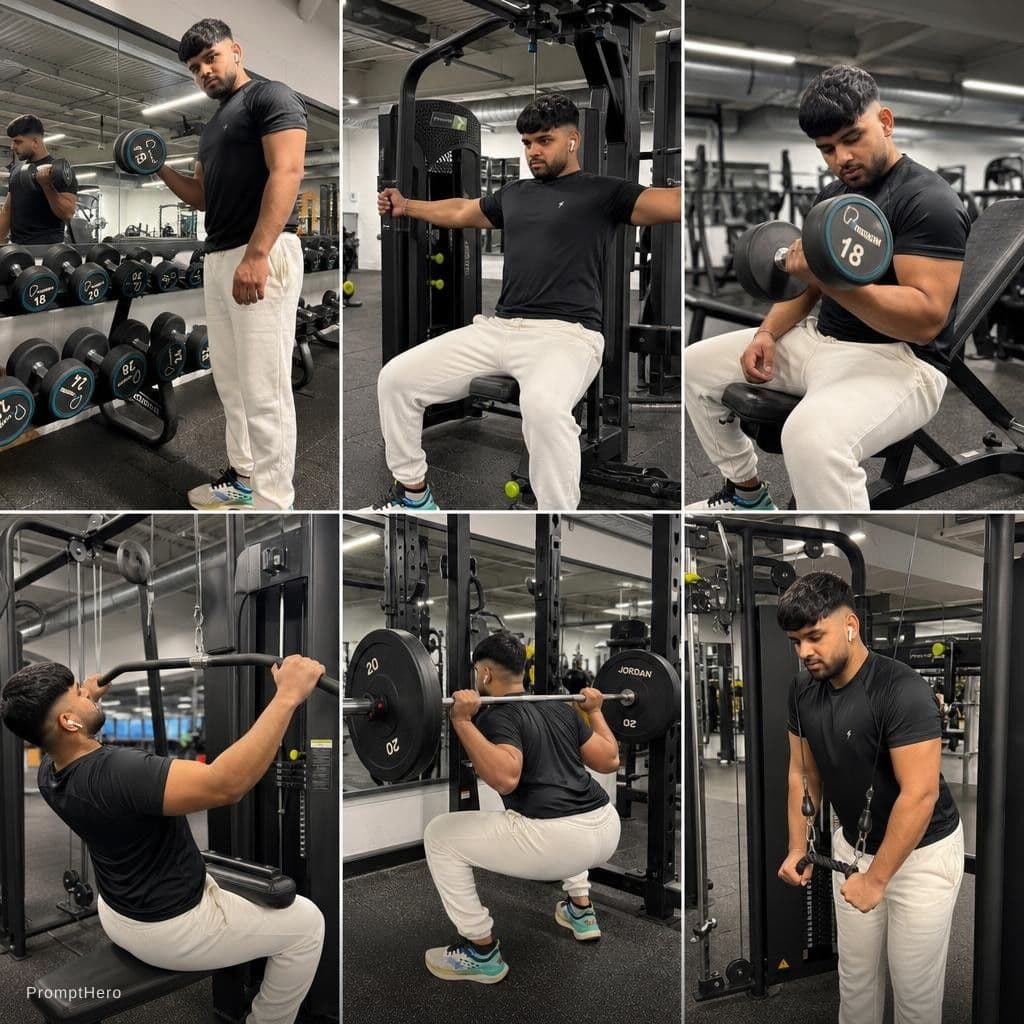AI generated: gym work out pics