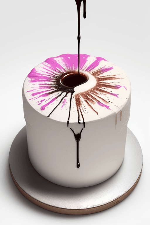 AI generated: Impactful composition, dripping (neon:0.4) (coffee:0.4) (heat splash:0.4) paint across the shape of ...