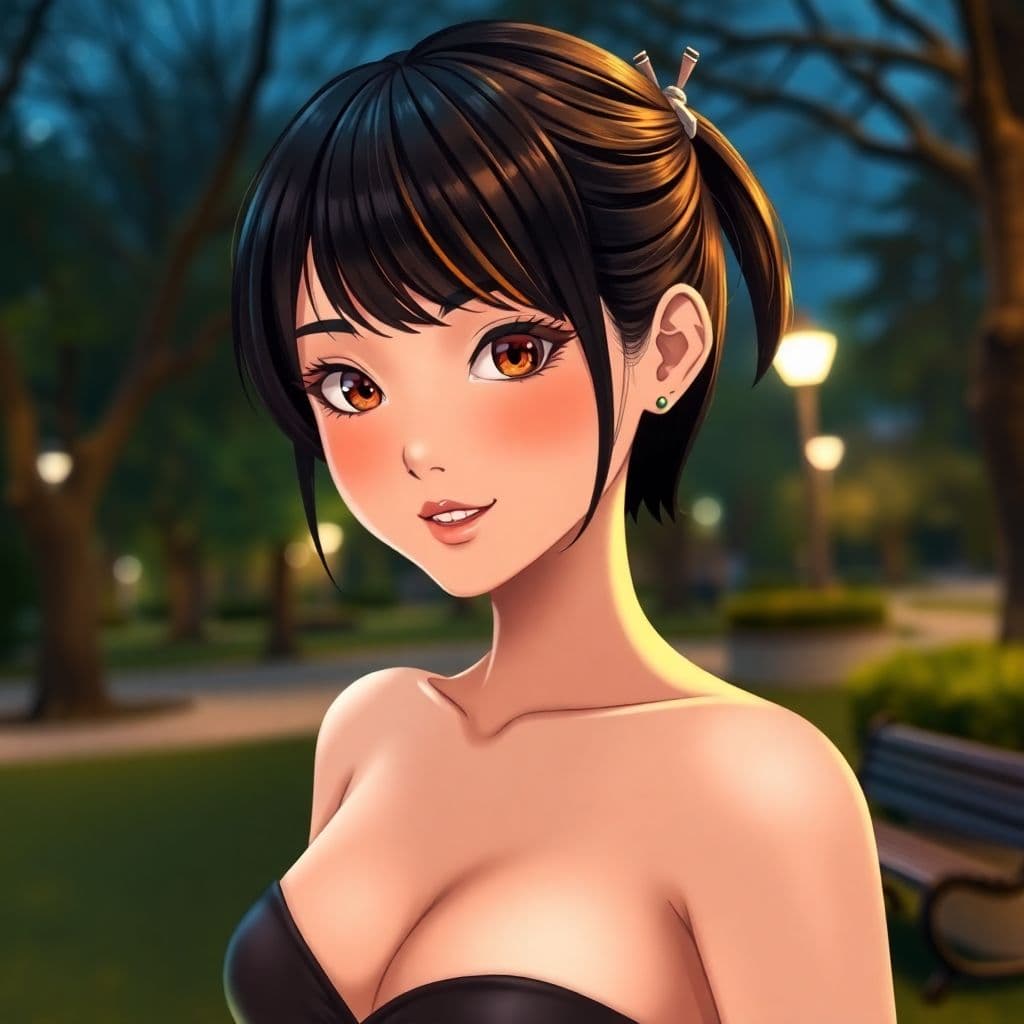 AI generated: ((masterpiece) ), 8k, best quality, soft colours, hour glass figure, (boobs) , (cute face:1.3) , (sh...