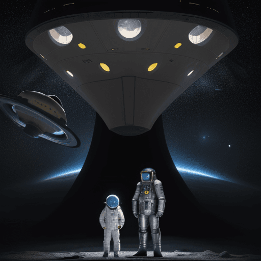 AI generated: stars, planets, moons and galaxies, various spaceships such as rockets, ships, space stations in the...