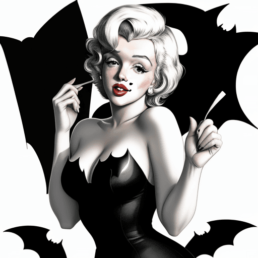AI generated: marilyn monroe and batman