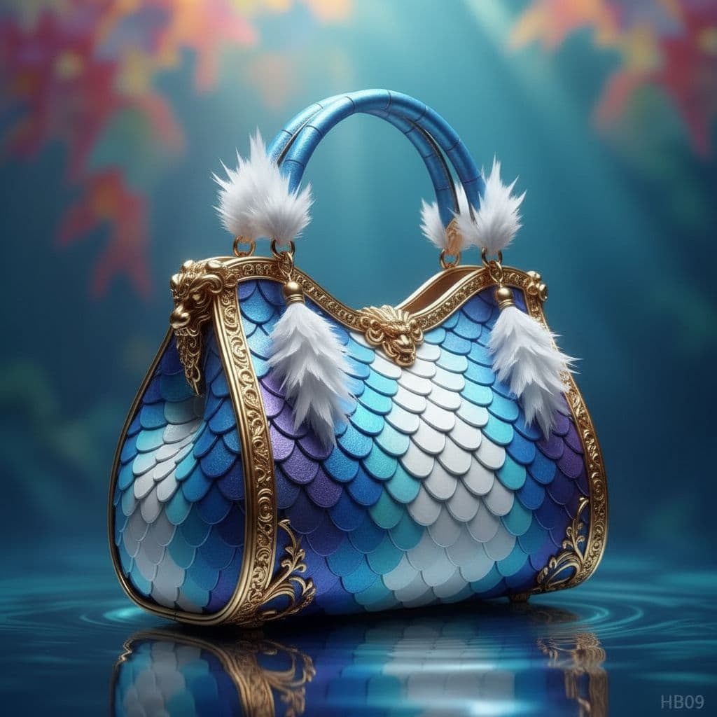 AI generated: Another style of bag
With the discreet and very small watermark "HB09" at the bottom of the photo.