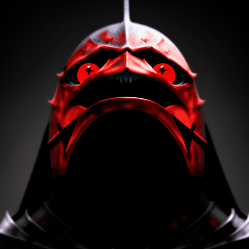 AI generated: a funny looking screaming knight,  red eyes, epic, heroic, gorgeous, 8k , hd , colored