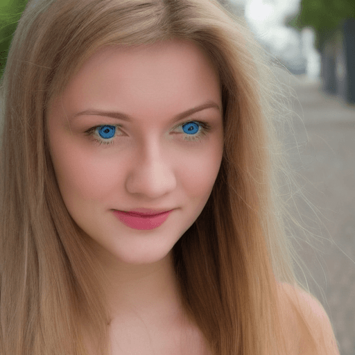 AI generated: High resolution face, 20 years old, Dutch female, blond, cute, brown eyes