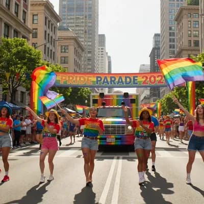 AI generated video: add gay pride and music