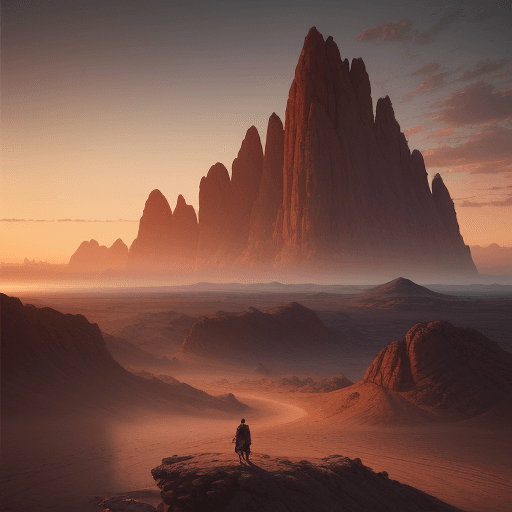 AI generated: saharian landscape at sunset , 4k ultra realism, BY Anton Gorlin, trending on artstation, sharp focu...