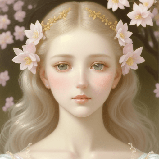 AI generated: Delicate beauty, detailed impressive eyes, perfect face, flawless skin, charming, soft pastel colors...
