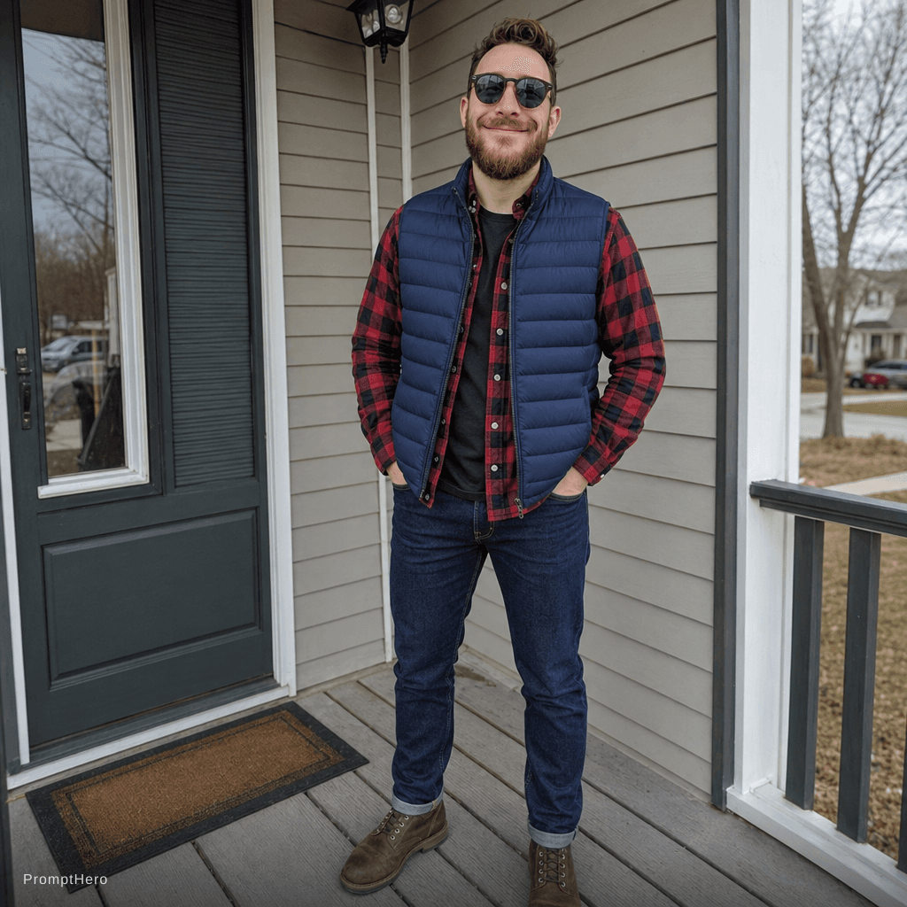 AI generated: veste en bleu