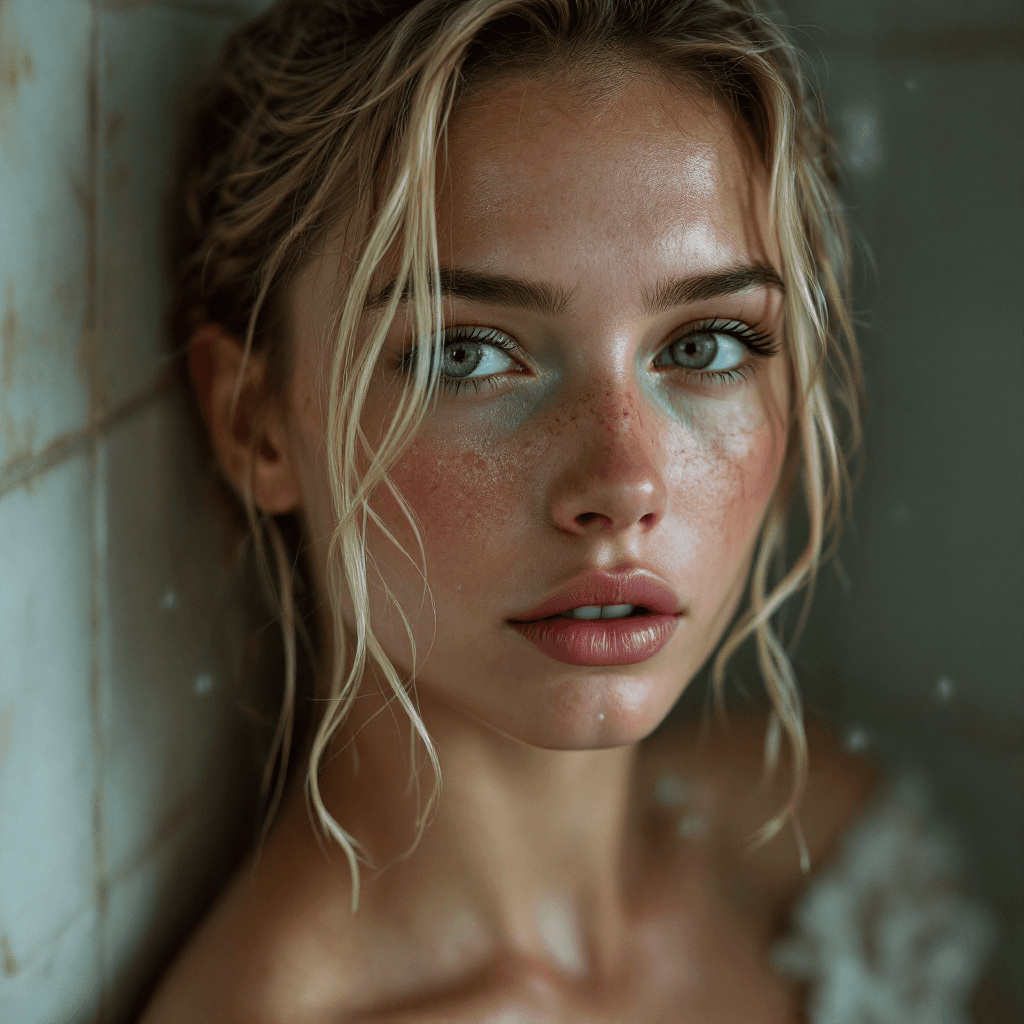 AI generated: Cinematic symmetric photo realistic score_9, realistic, 1girl, 16 years-old, flirty, Blond hair, vag...