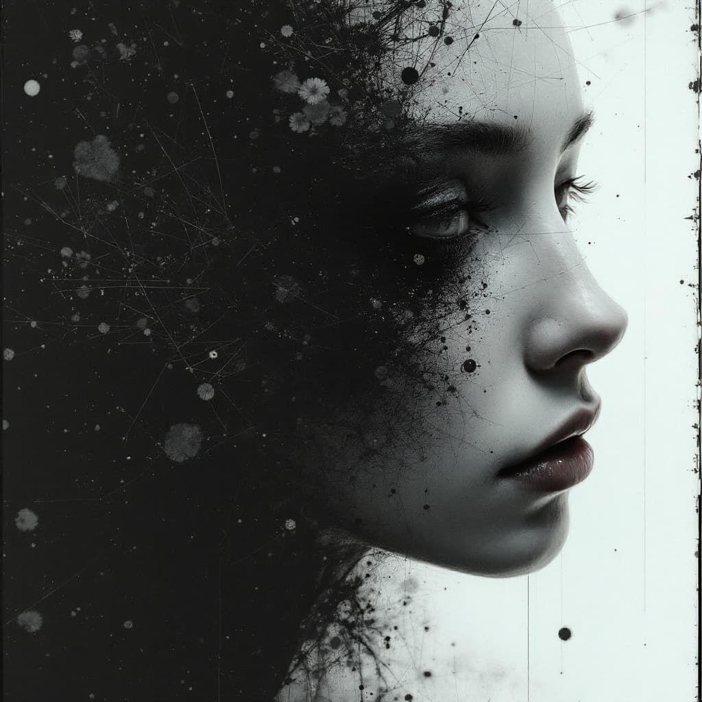 AI generated: by Hariton Pushwagner and Katsuhiro Otomo,  in the style of nicola samori, de-saturated tones, femal...