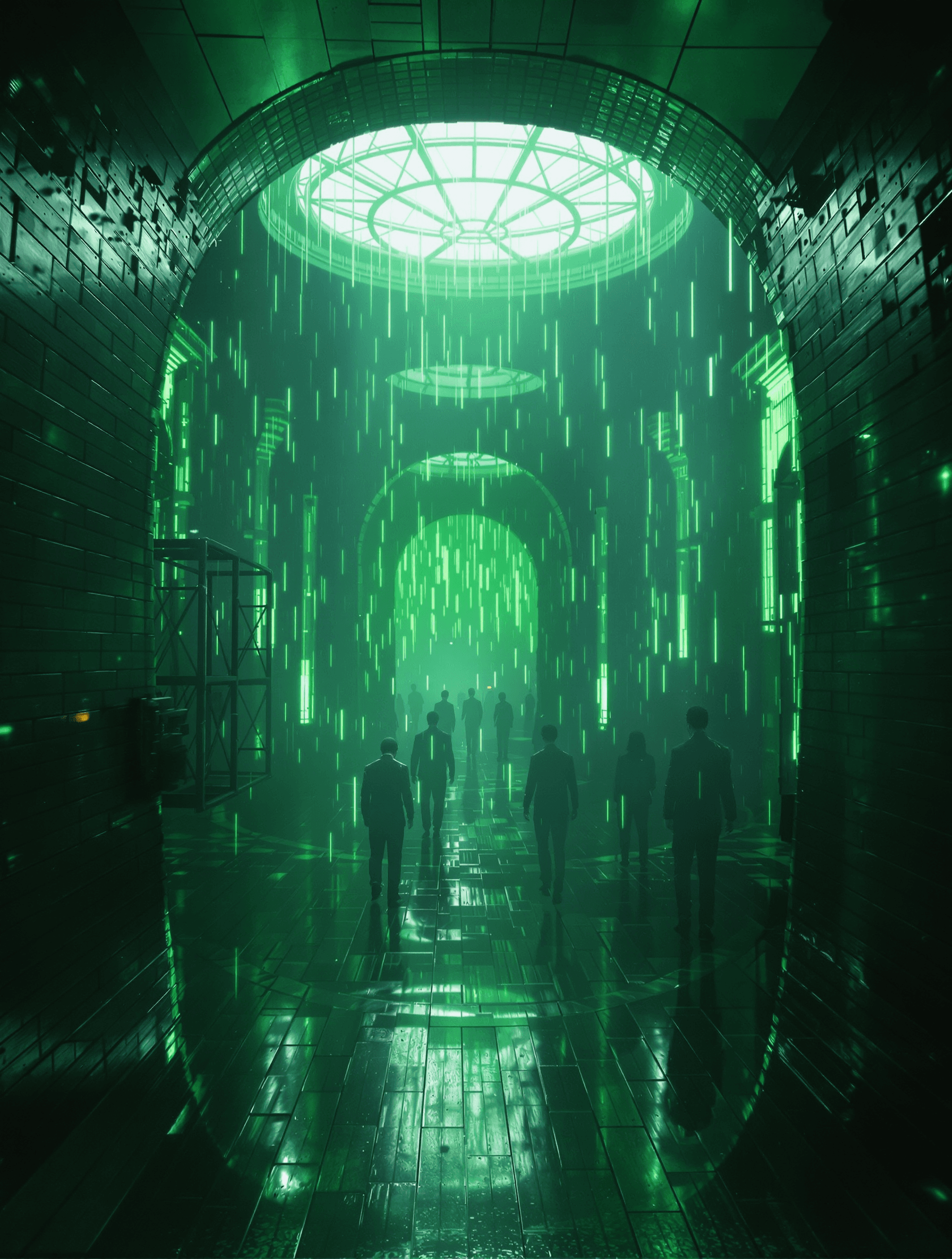 AI generated: cinematic shot from the film "The Matrix"