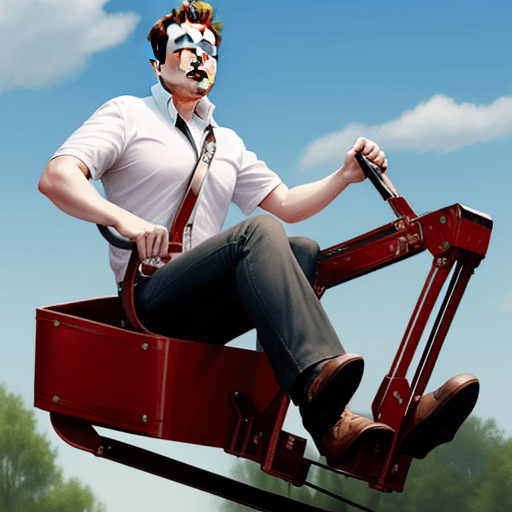 AI generated: a beautiful portrait of Elon Musk going to ride on riksaw 