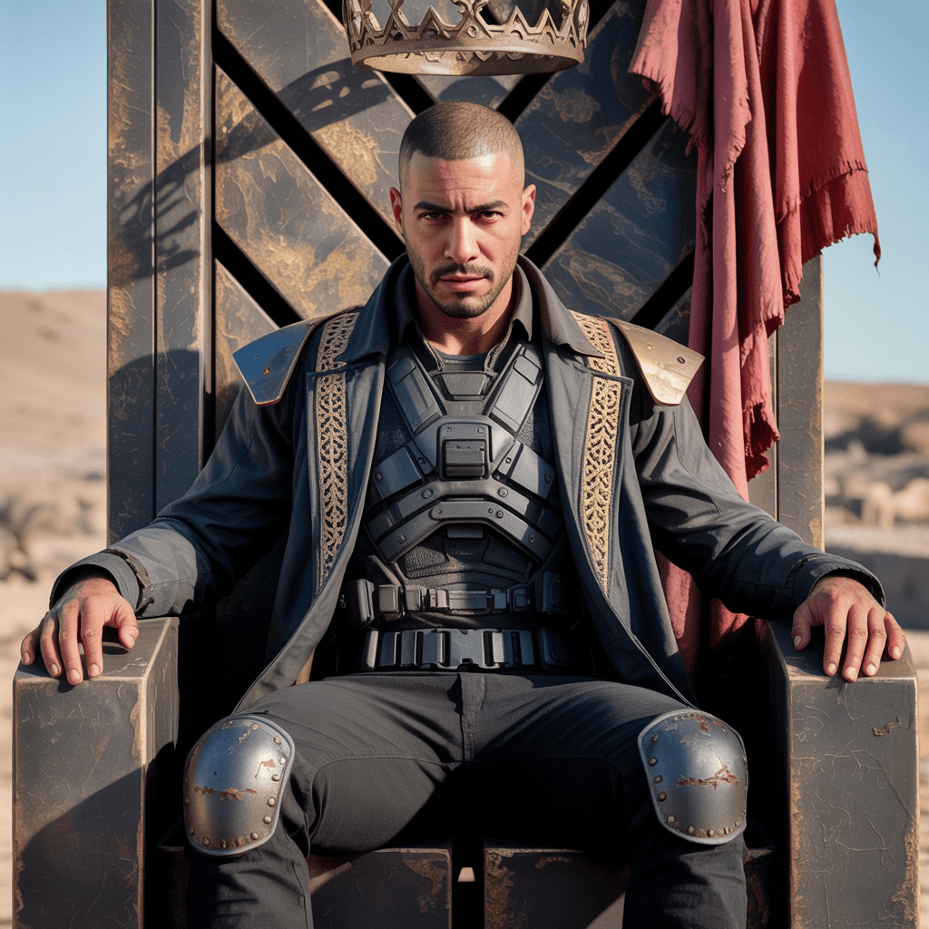 AI generated: Ultra-realistic cinematic concept art. A Moroccan man in his late 20s — light brown skin, clean-shav...