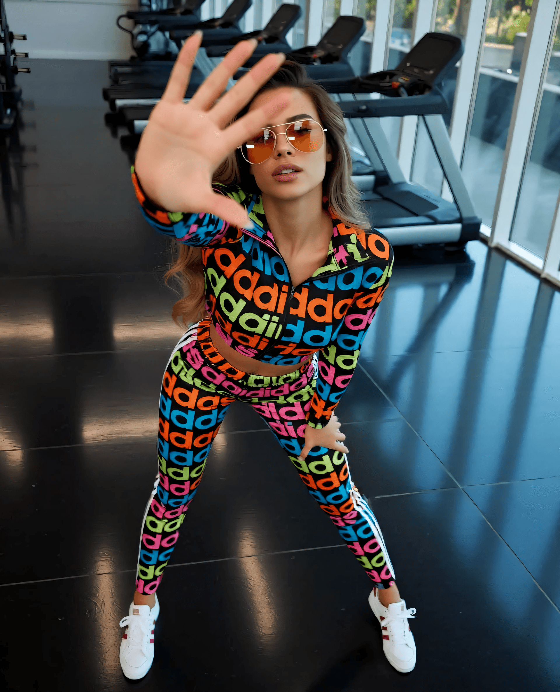 AI generated: Girl Gym Adidas