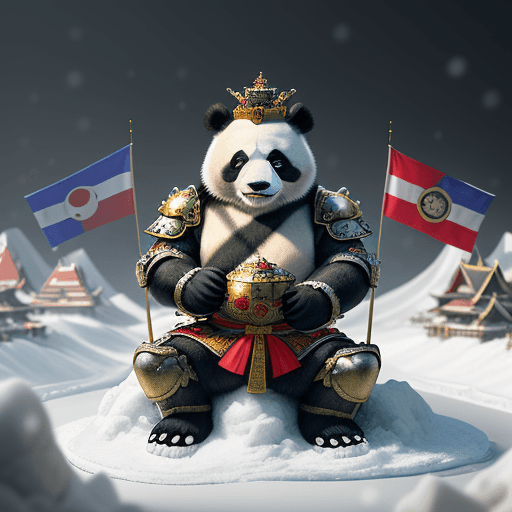 AI generated: Create a lifelike 3D rendering featuring a formidable Panda General adorned in armor,so cute, wearin...
